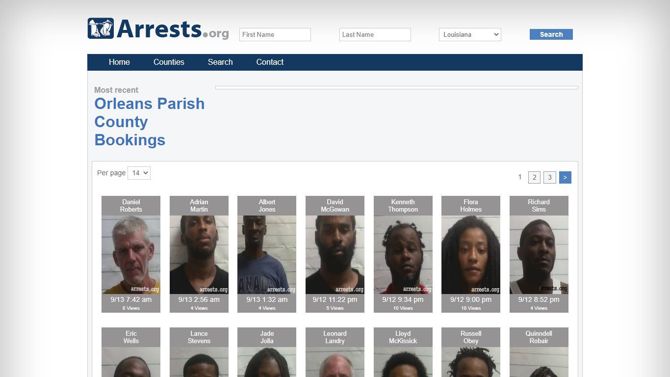 Orleans Parish County Arrests and Inmate Search